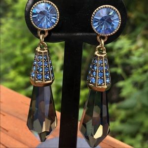 🆕Heidi Daus Blue Chandelier Crystal Earrings